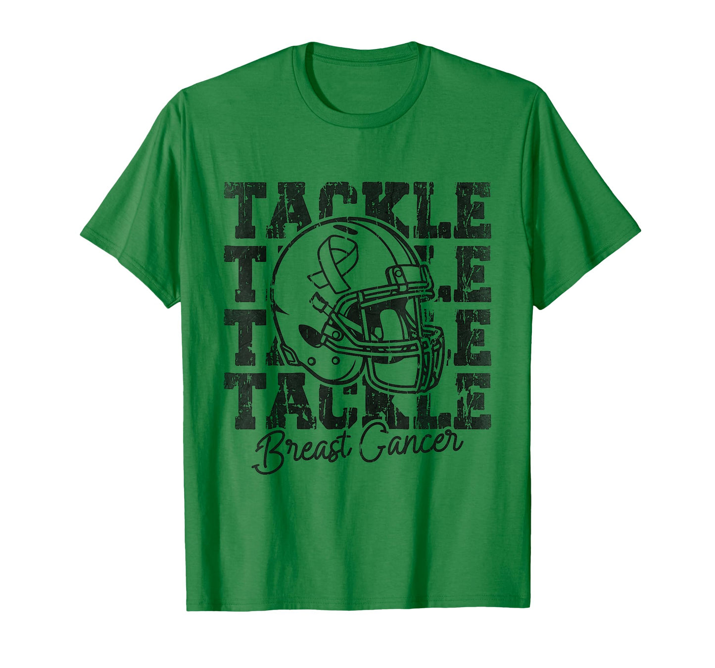 Tackle Football Pink Ribbon Breast Cancer Awareness Women T-Shirt