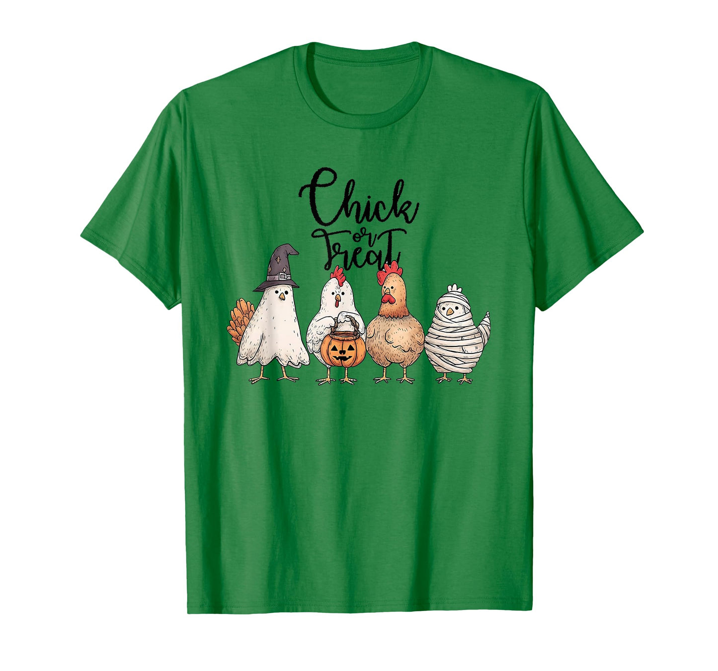 Chick Or Treat Halloween Witch Spooky Chicken T-Shirt