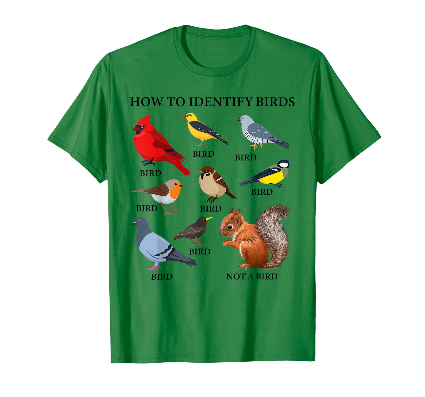 How to Identify Birds Funny Birds Identification Birdwatcher T-Shirt