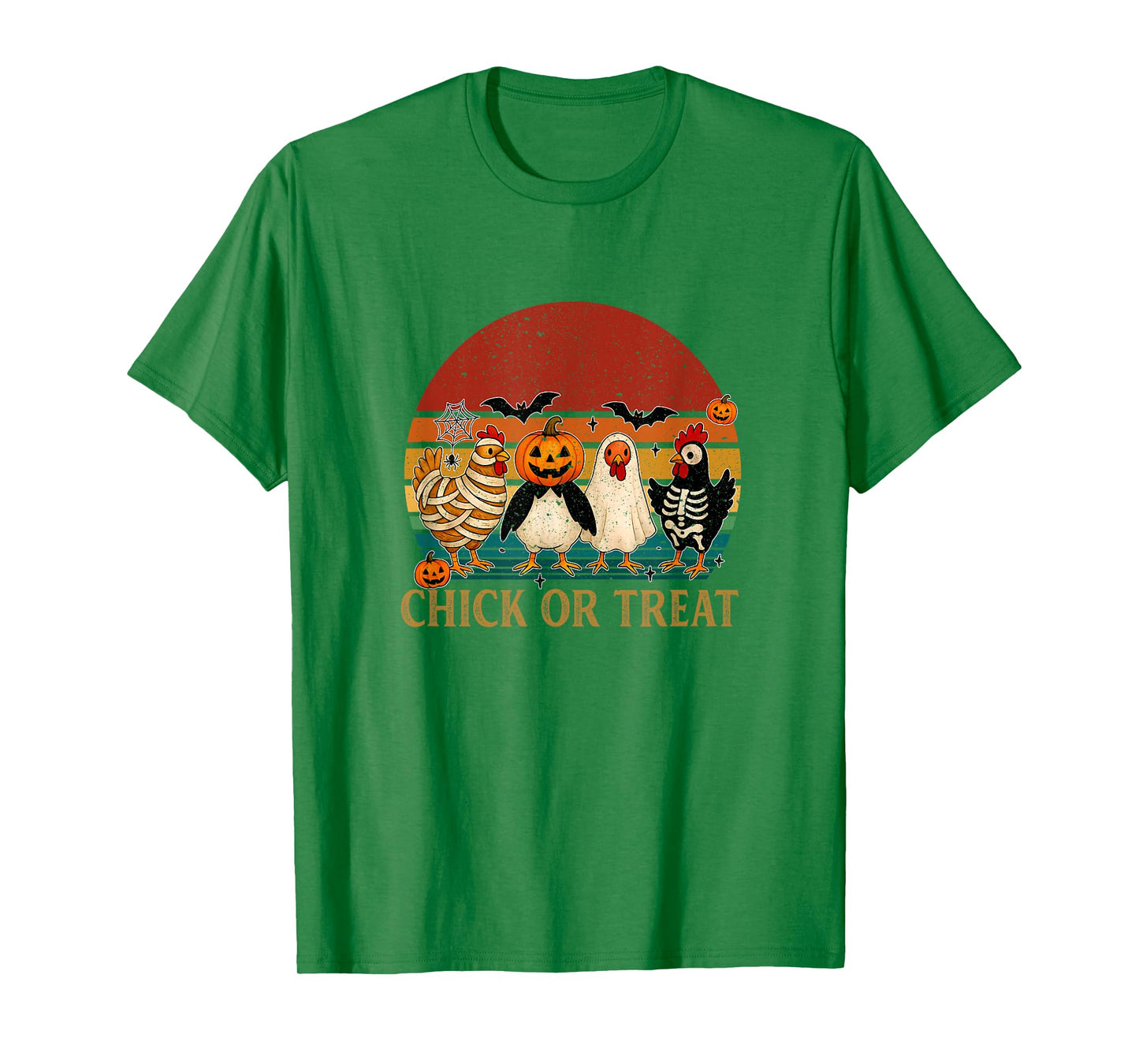 Chick Or Treat Pumpkin Spooky Witch Chicken Farmer T-Shirt