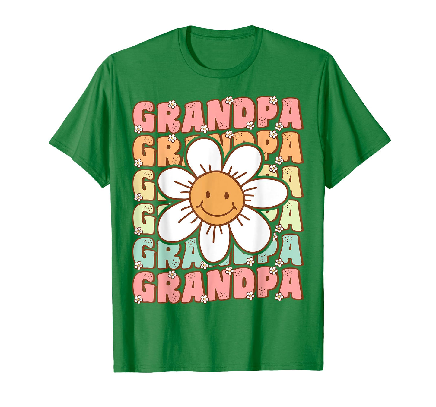 Groovy Grandpa Matching Family Birthday Party Daisy Flower T-Shirt