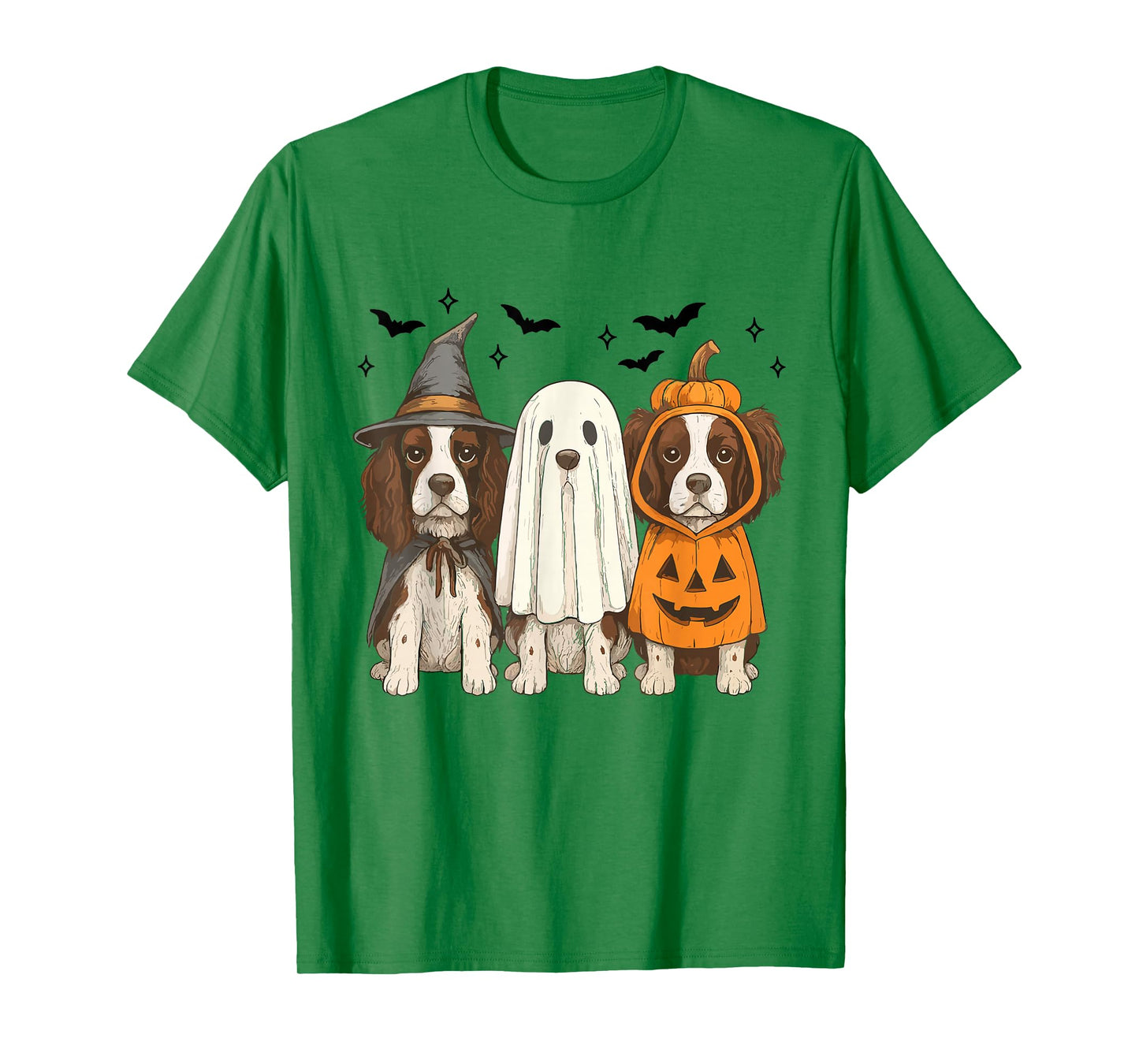 Witch English Springer Spaniel Halloween Springer Spaniel T-Shirt