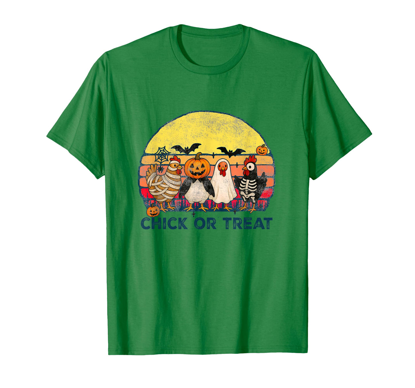 Funny Chick Or Treat Halloween Witch Spooky Chicken T-Shirt