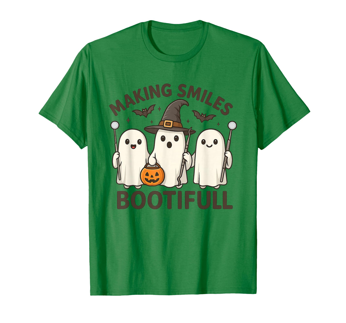 Making Smiles Bootiful Cute Ghost Halloween Design T-Shirt