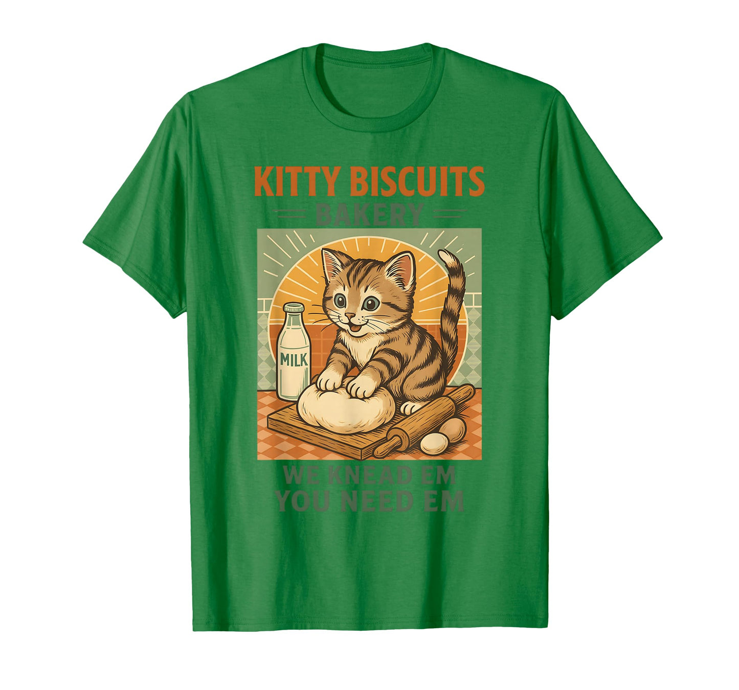 Funny Kitty Biscuits Bakery cat Lover kiten Baker T-Shirt