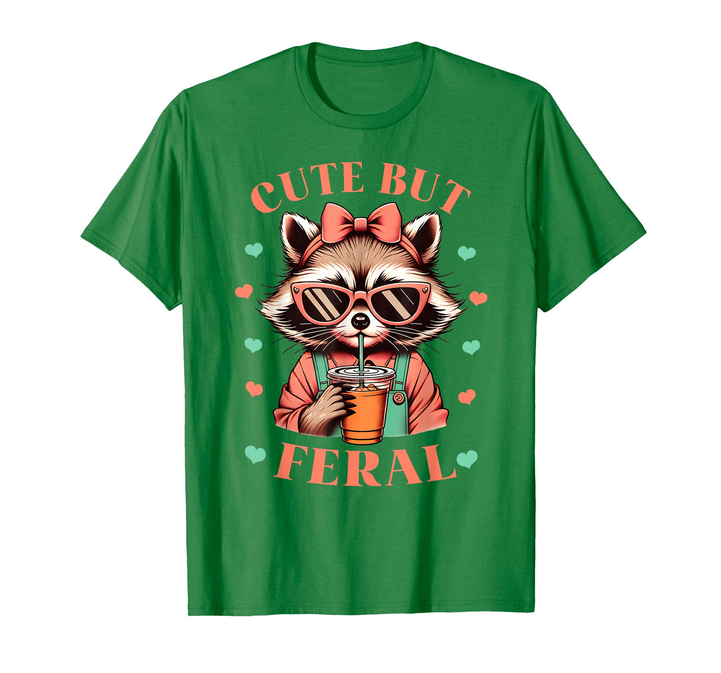 Raccoon Cute But Feral Toddler Funny Animal Gifts Vintage T-Shirt