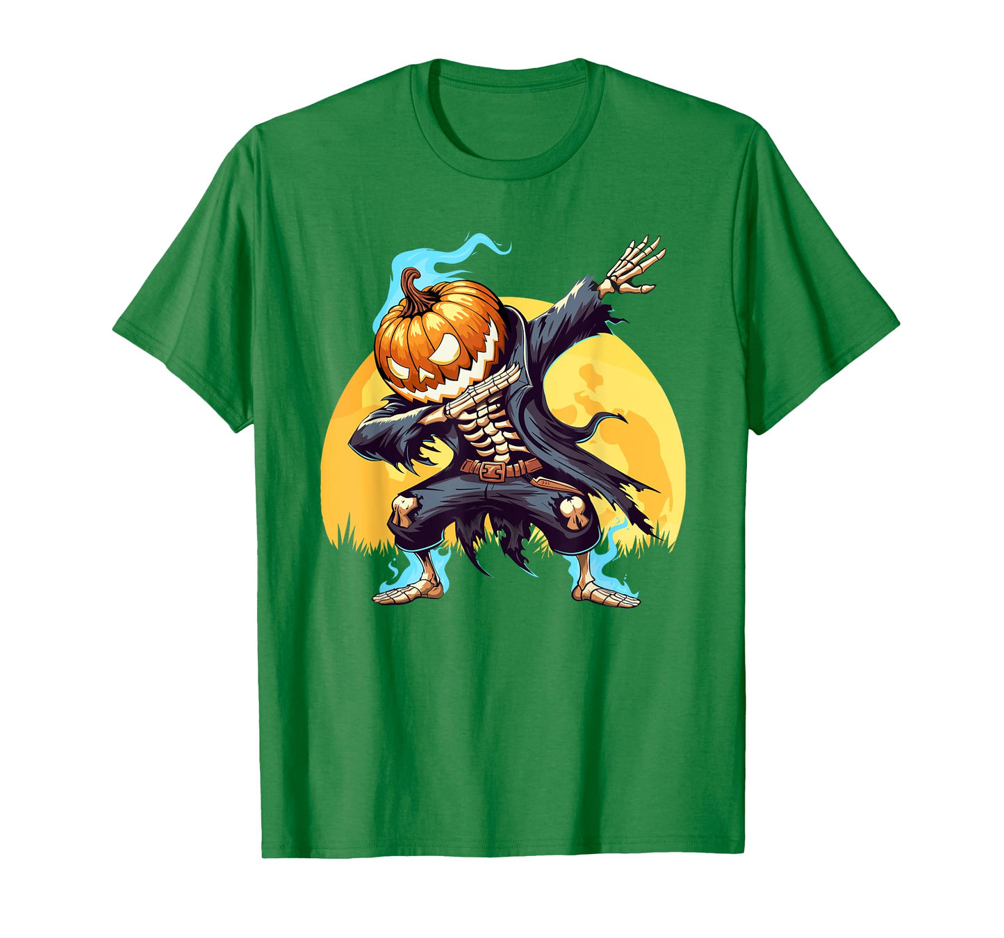 Dabbing Skeleton Headless Pumpkin Dab Dance Boys Halloween T-Shirt