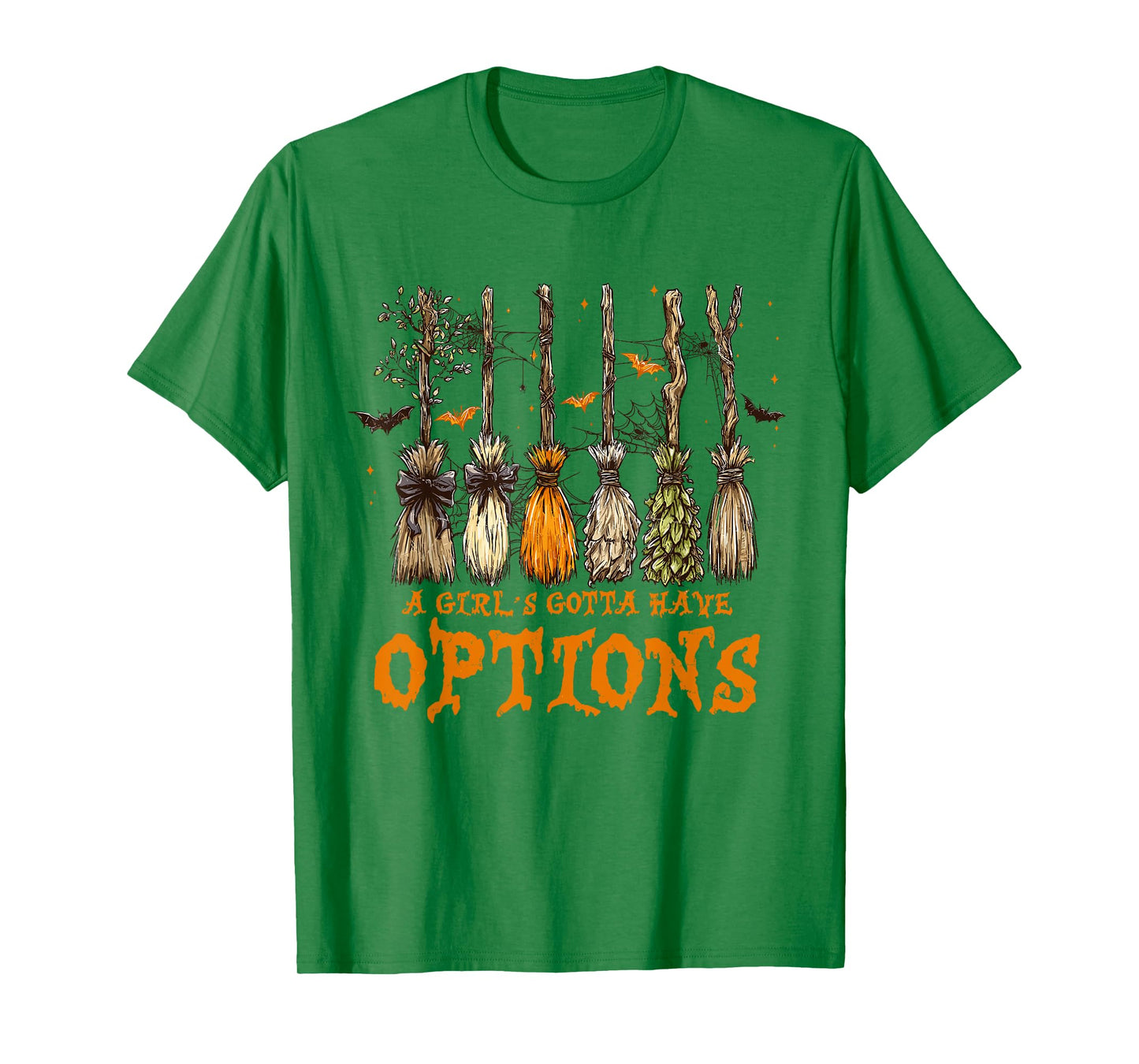 A Girl Gotta Have Options Halloween Witchy Salem Witch Broom T-Shirt