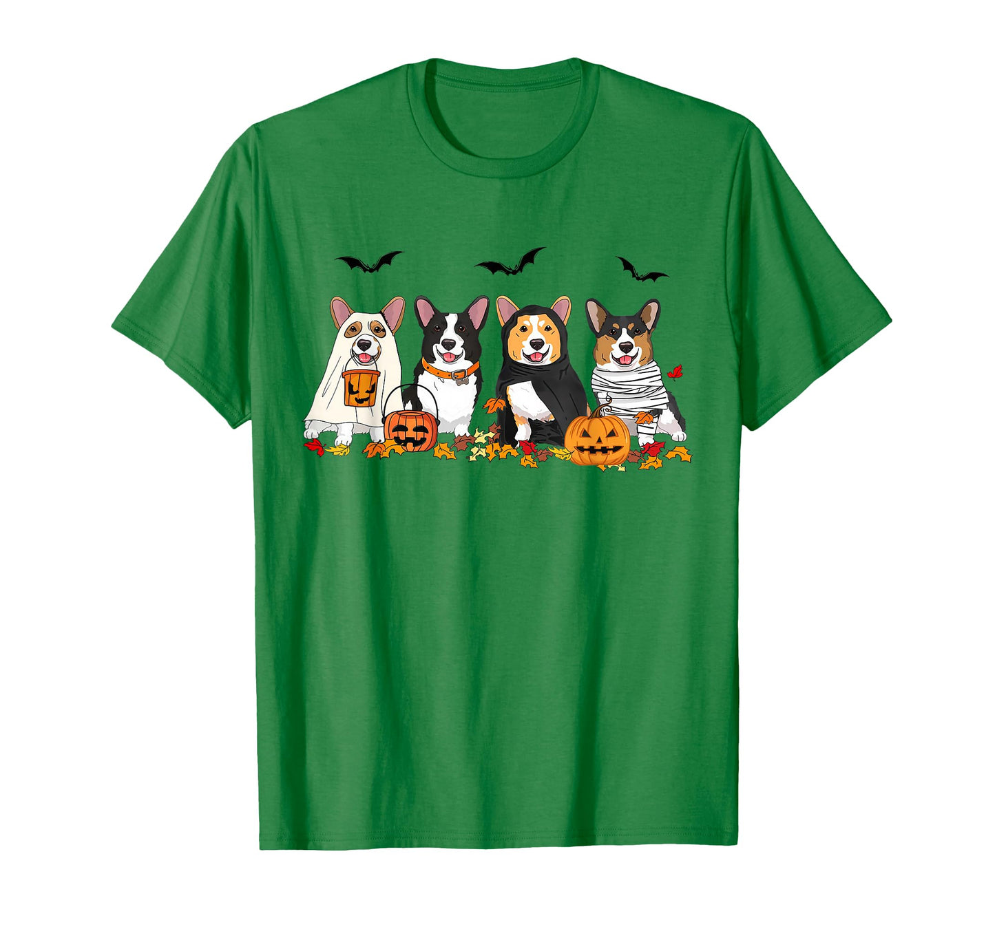 Corgi Dog Ghost Witch Pumpkin Halloween Costume Dog Lover T-Shirt