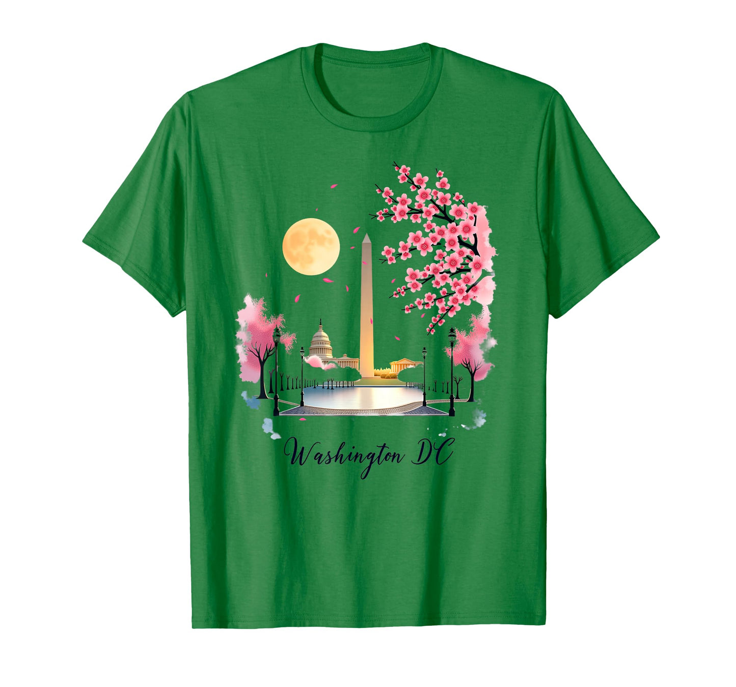 Retro Vintage Washington DC Pride Souvenir Cherry Blossom T-Shirt