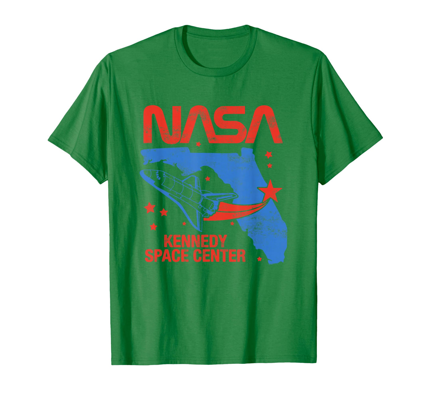 NASA Iconic Kennedy Space Center Vintage Big Chest Poster T-Shirt
