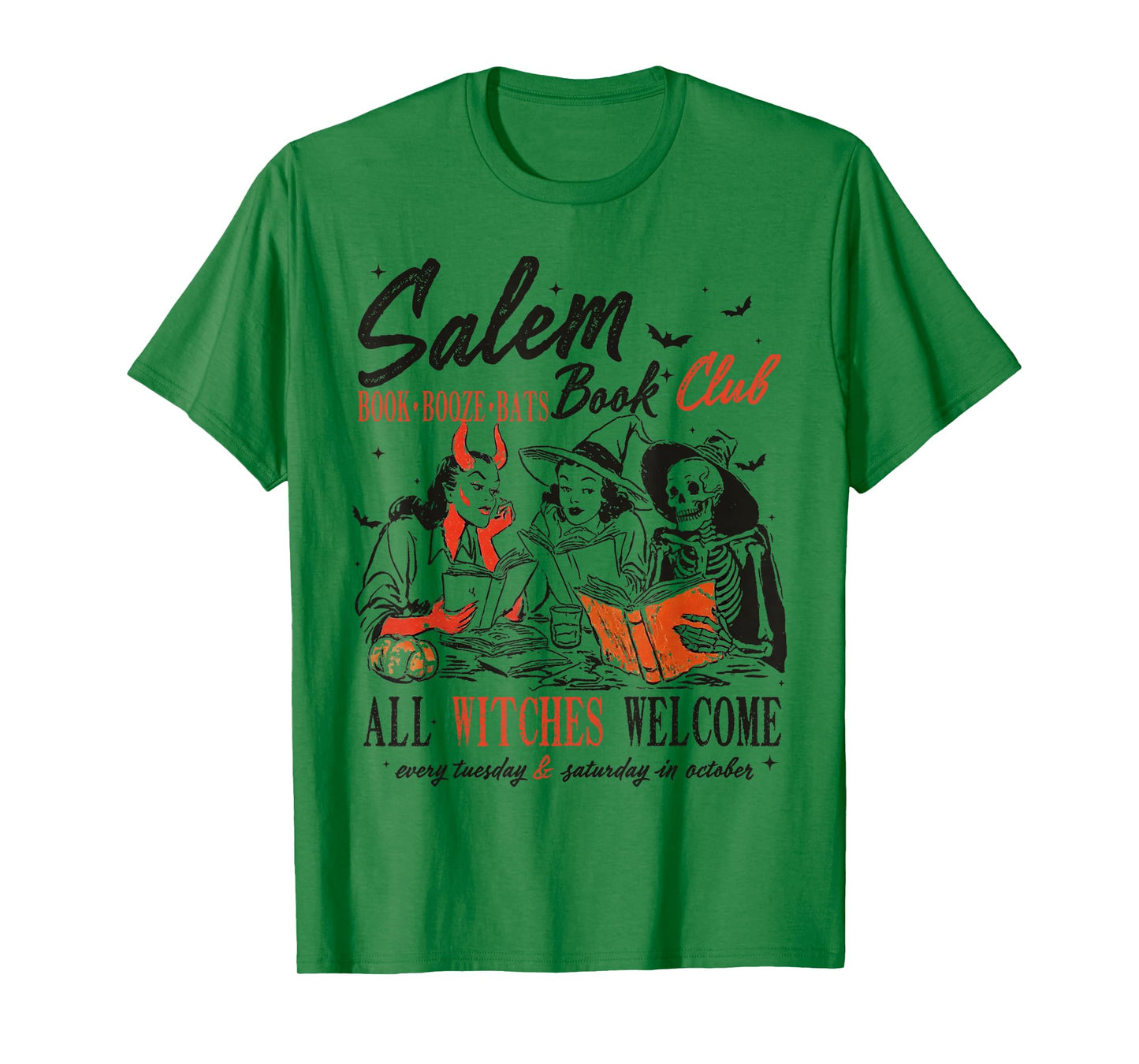 Salem Witch Book Club All Witches Welcome Spooky Halloween T-Shirt