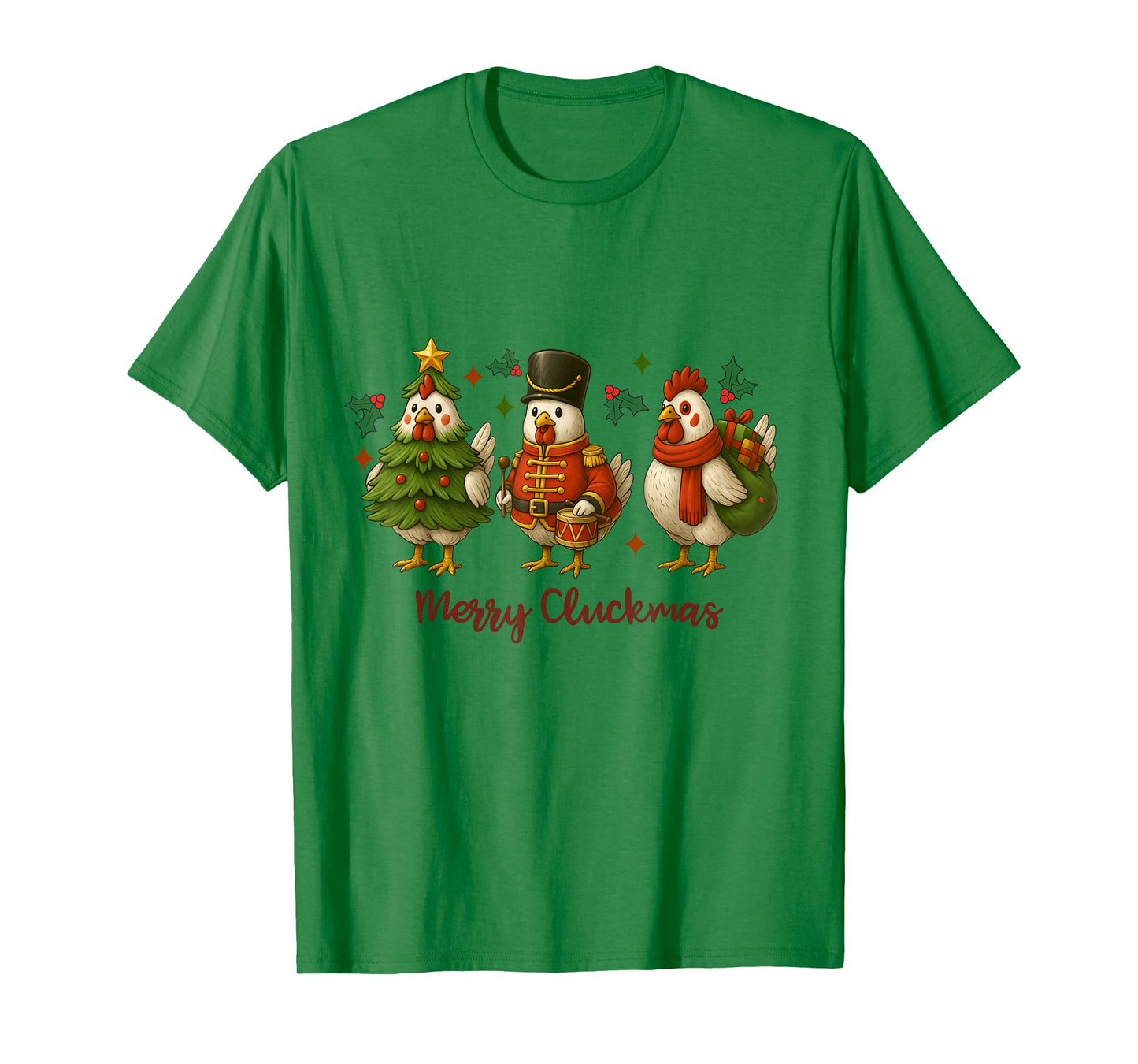 Funny Christmas Chicken Merry Cluckmas T-Shirt