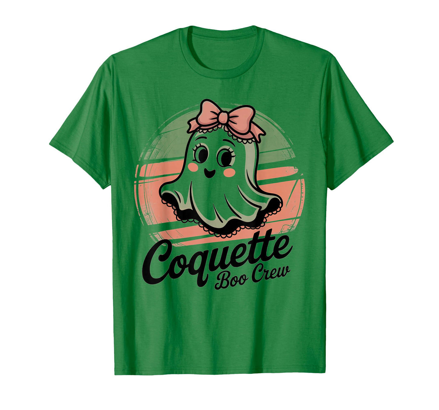 Coquette Boo Crew Cute Ghost Girl with Pink Halloween Party T-Shirt