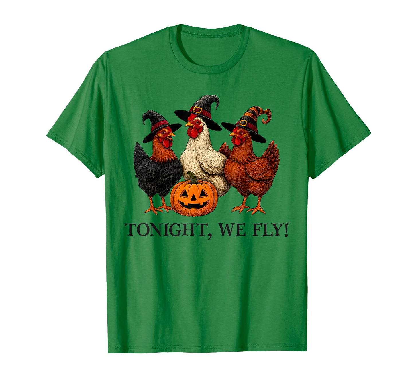 Tonight We Fly Funny Chicken Halloween Costume Spooky Season T-Shirt