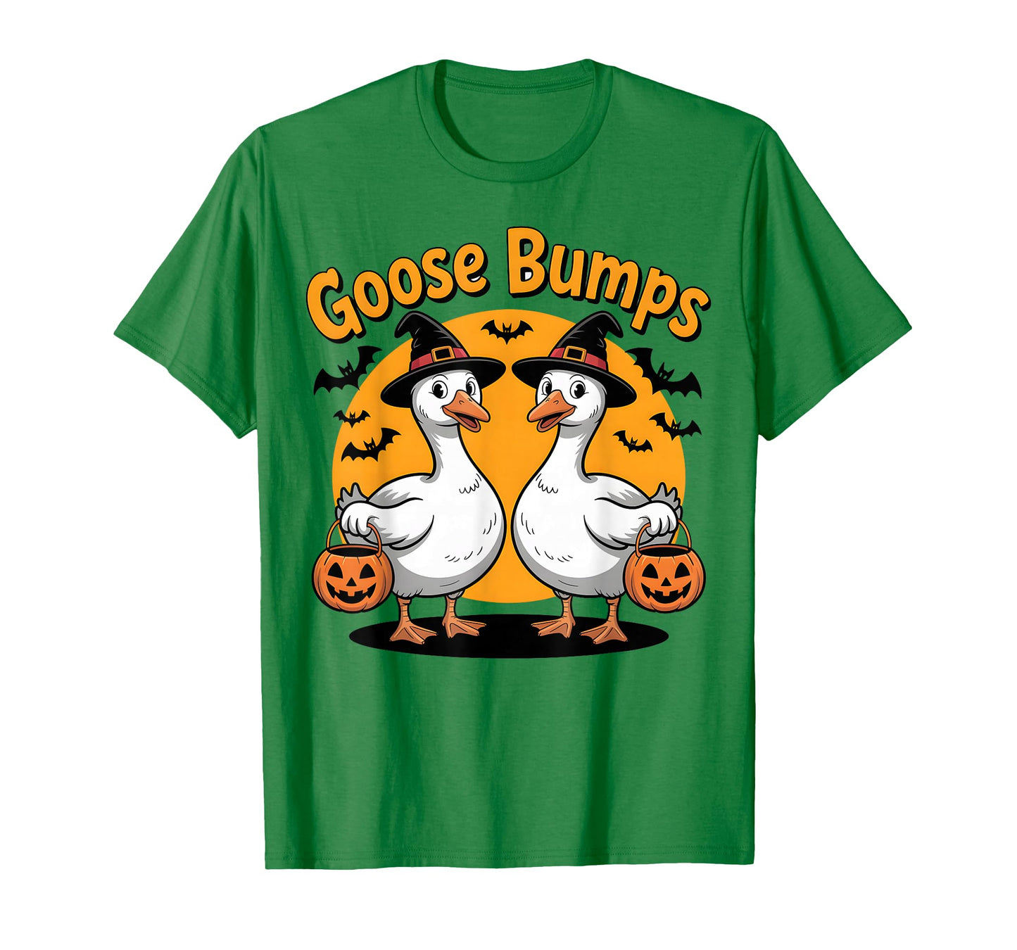 Goose Bumps Funny Witch Goose Halloween Pun T-Shirt