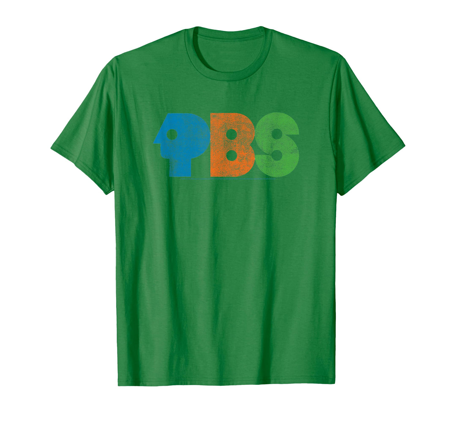 PBS Colorful Distressed Logo Public Broadcasting Service T-Shirt
