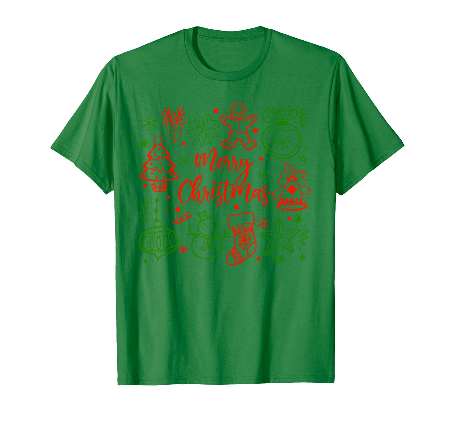 Merry Christmas Xmas Vibes Santa Reindeer Snowman Holiday T-Shirt