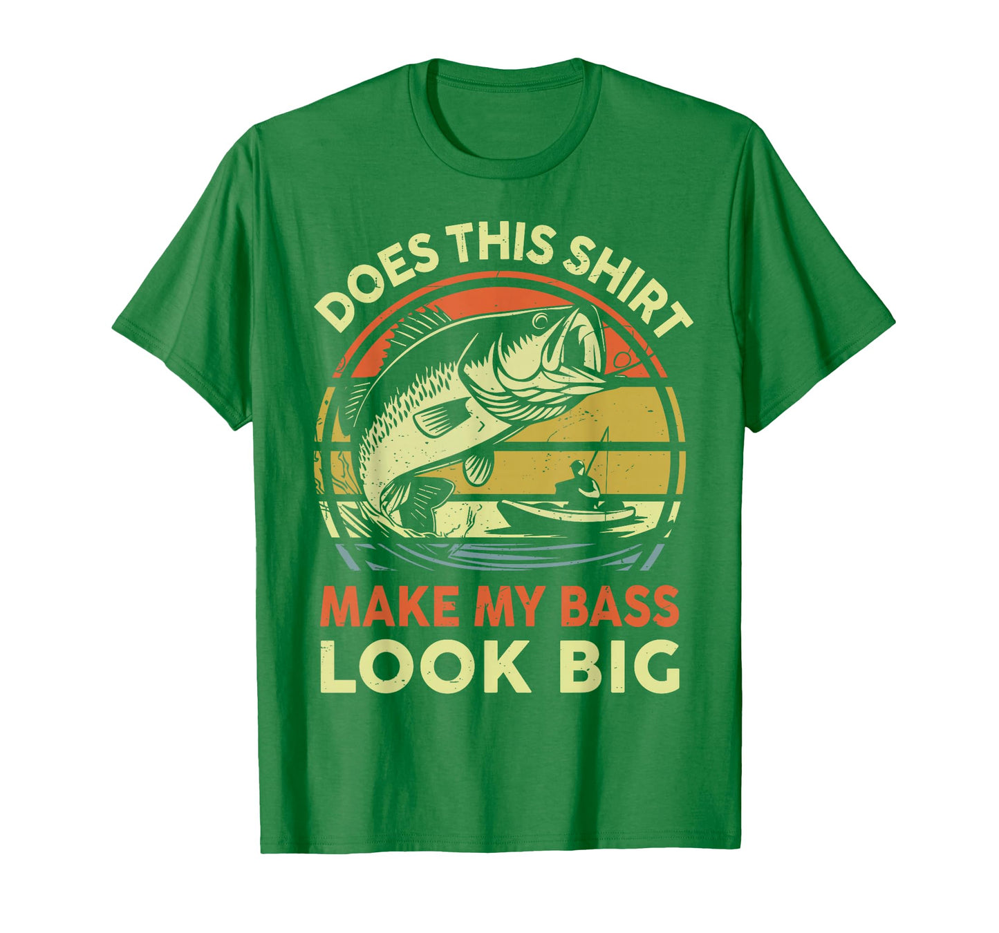 Funny Dad Does This Fishing Shirt Make My Bass Look Big Men T-Shirt