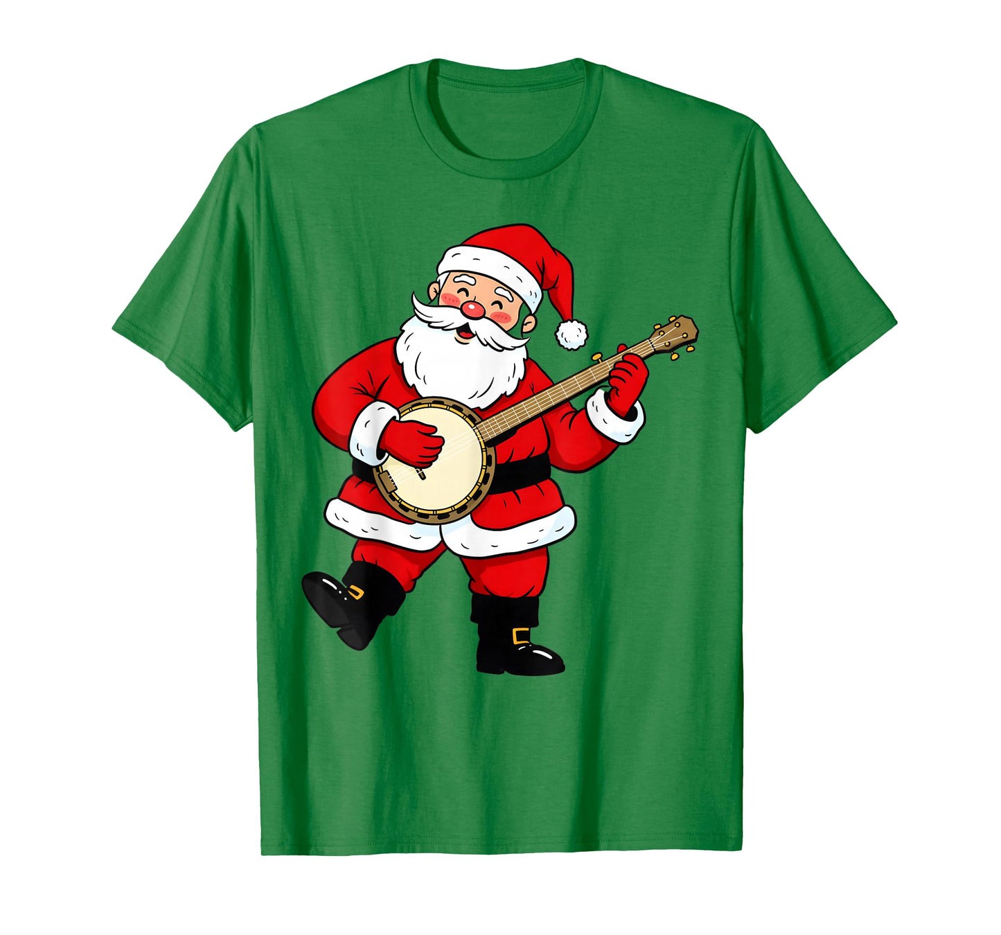 Christmas Banjo Player Cute Santa Xmas Boys Girls Men Kids T-Shirt