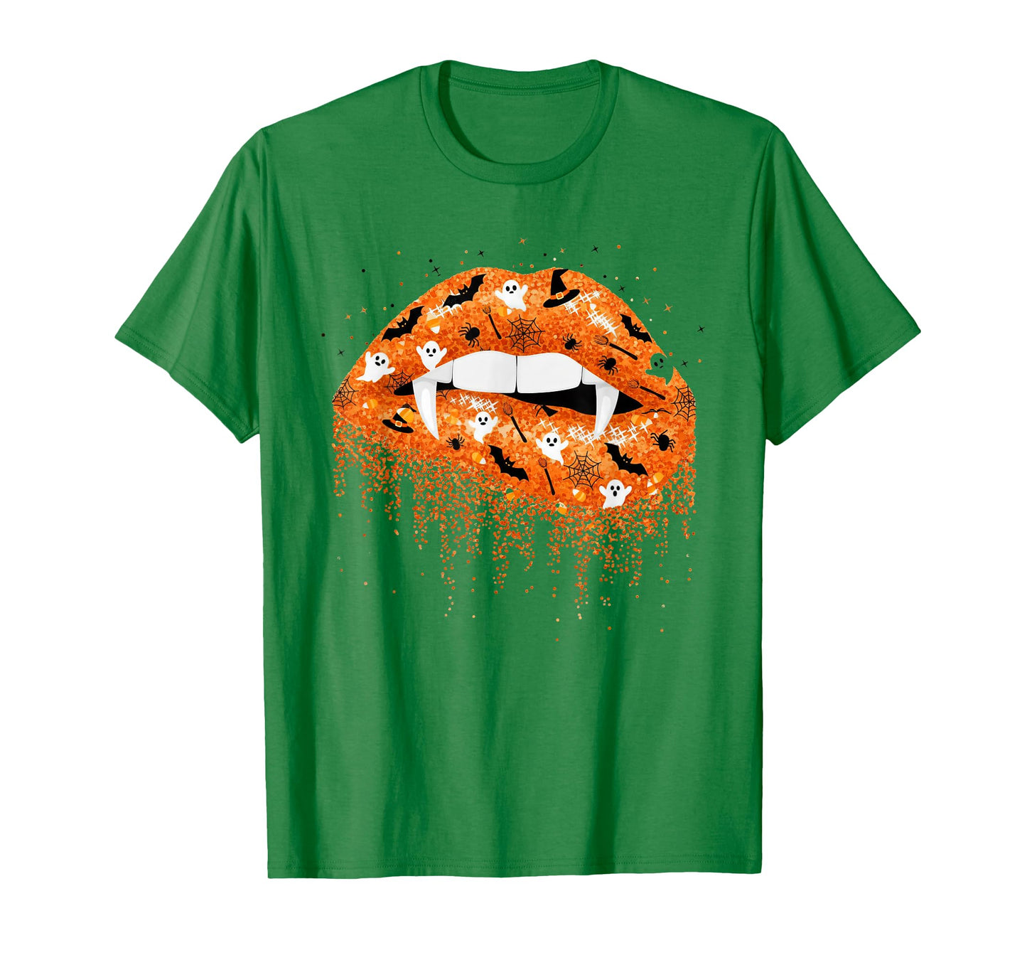 Halloween Vibes Spooky Season Pumpkin Boo Ghost Lips T-Shirt