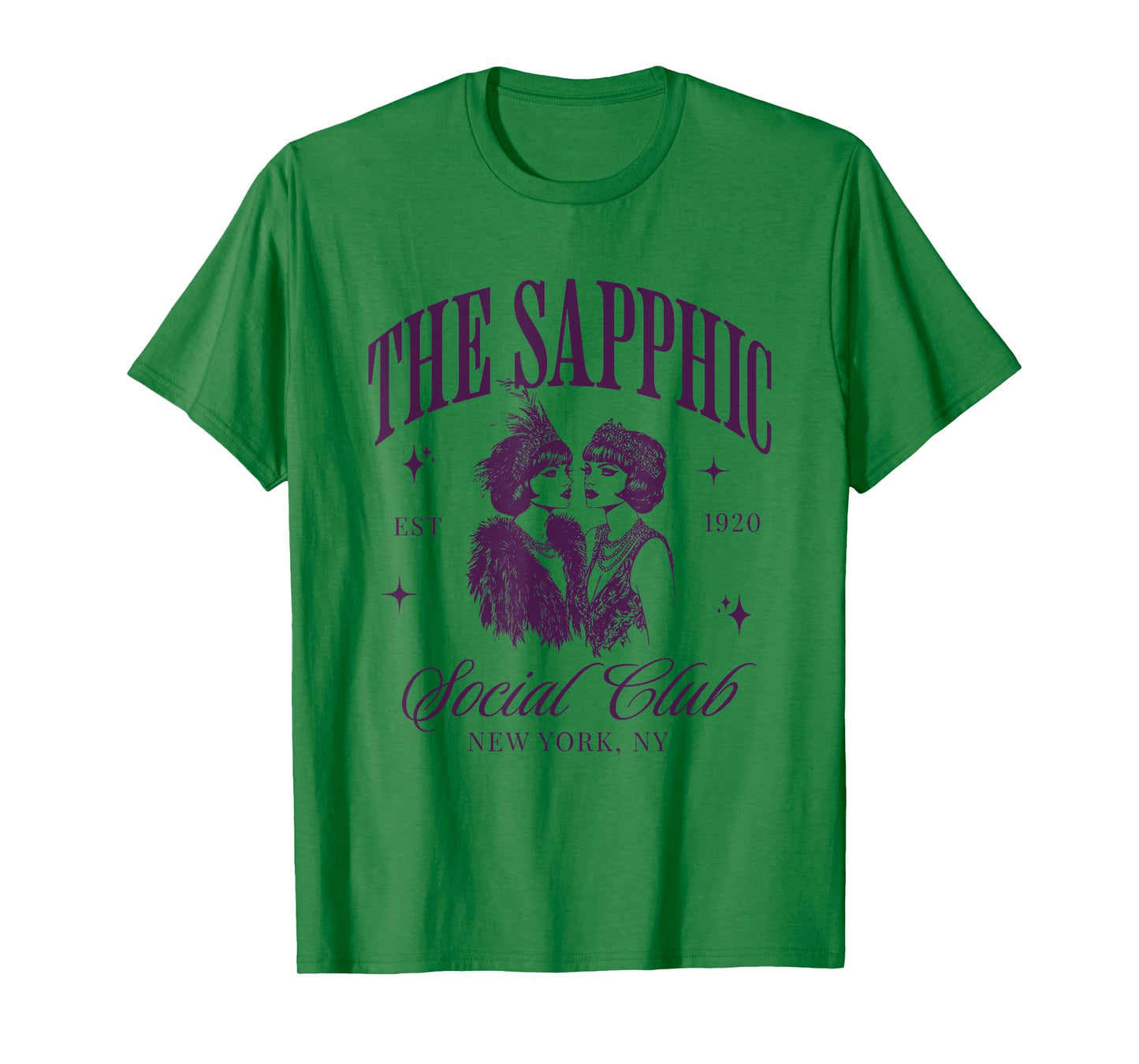 Subtle Lesbian Pride Sapphic Social Club WLW Femme Bisexual T-Shirt