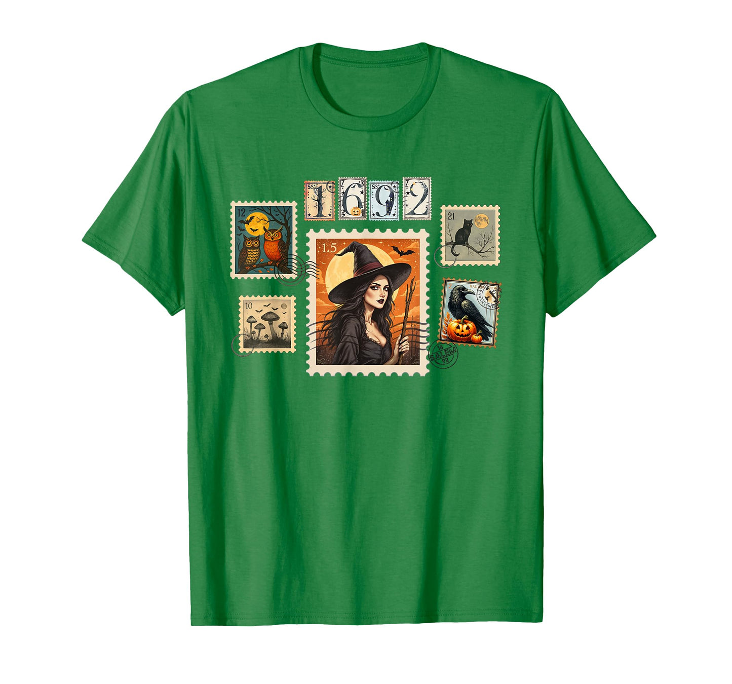 Halloween Postage Stamp Witch Salem They Missed One 1692 T-Shirt