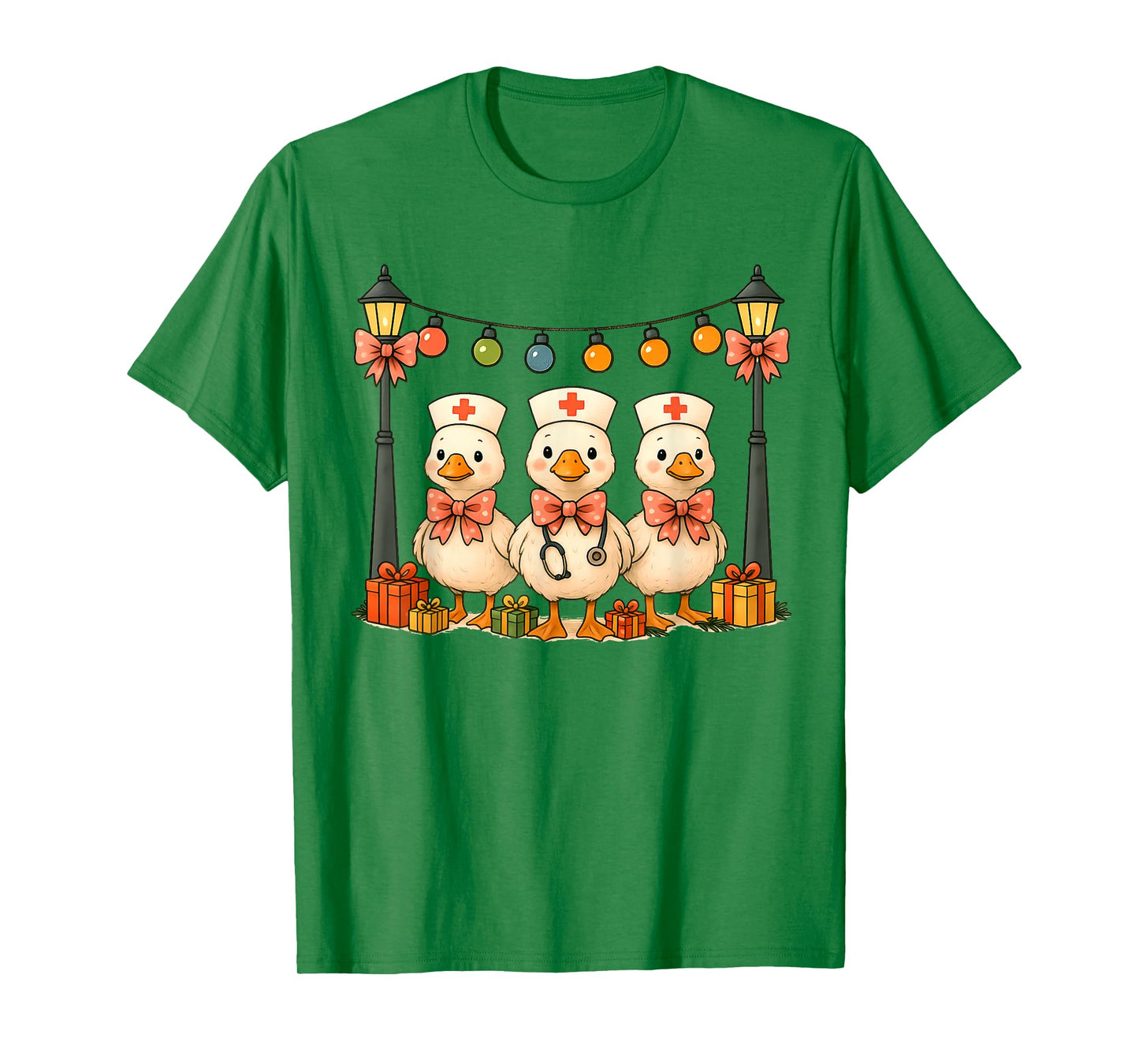Silly Goose Nurse Christmas Xmas Vibes Nursing RN ICU T-Shirt