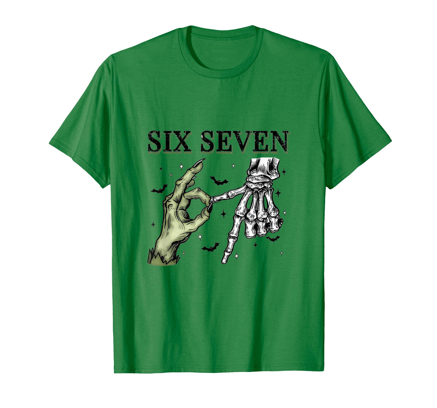 Six Seven 6 7, Funny Witch Skeleton Hands T-Shirt