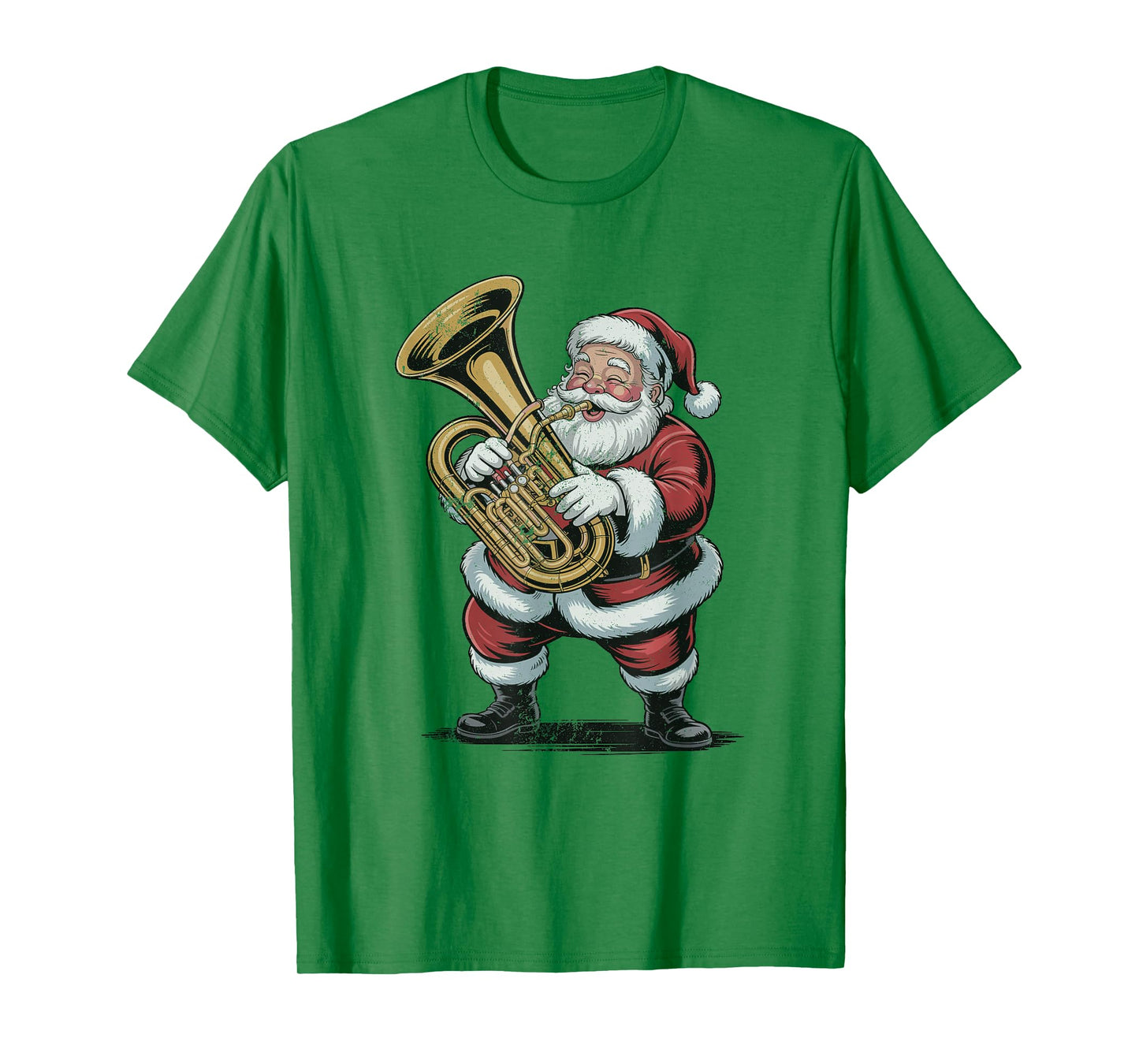 Santa Playing Tuba Retro Vintage 90s Chrismas Holiday T-Shirt