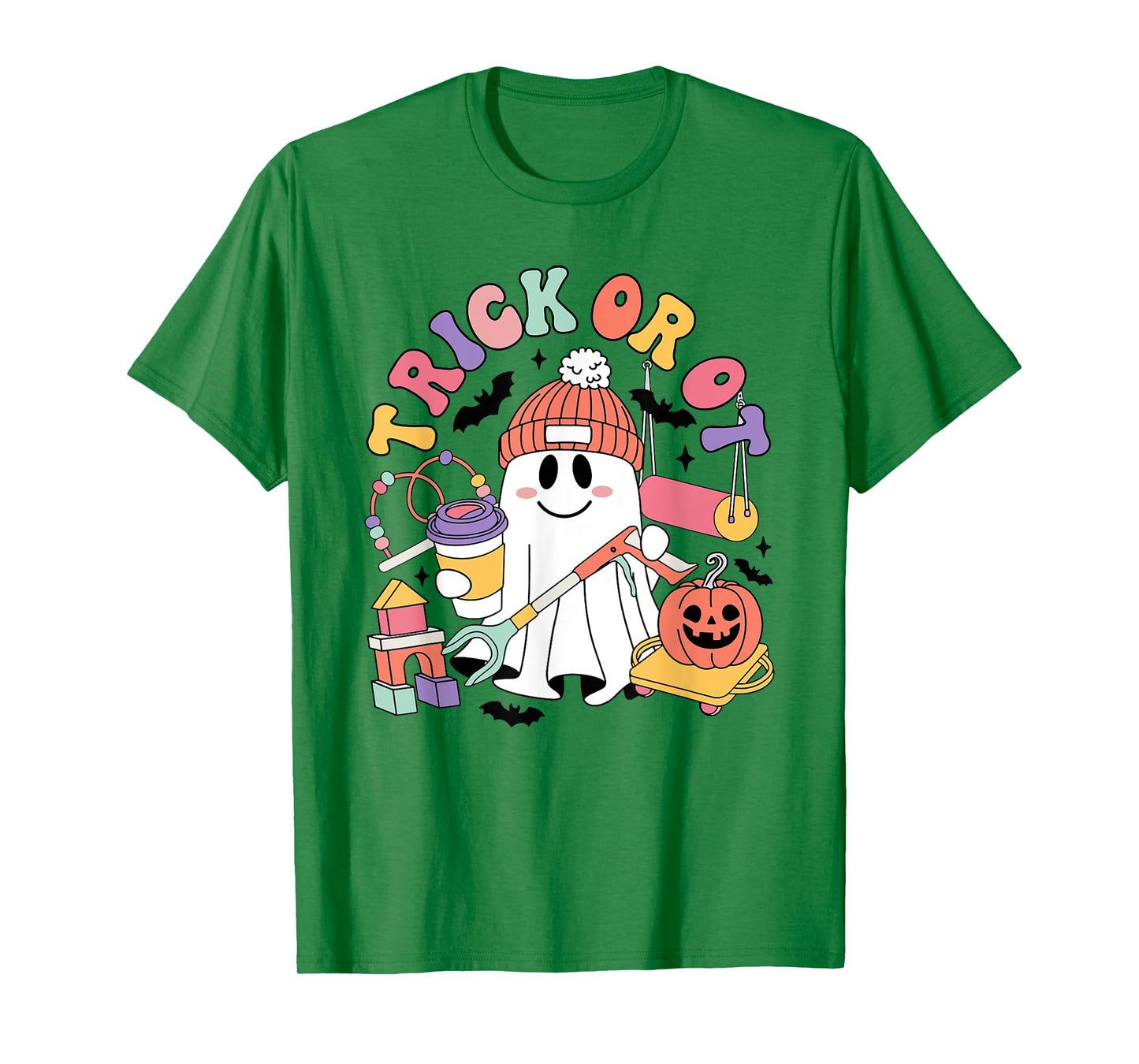 Trick Or OT Occupational Therapist Ghost Halloween Women Men T-Shirt