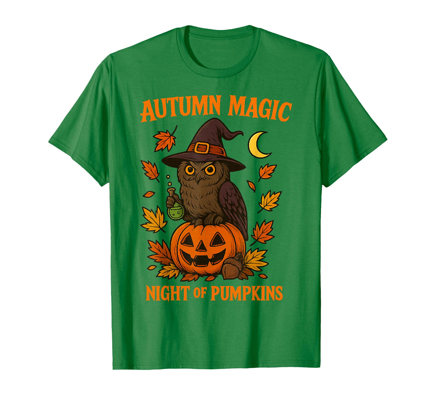 Autumn Magic, Night of Pumpkins, Owl Witch Hat, and Pumpkin T-Shirt
