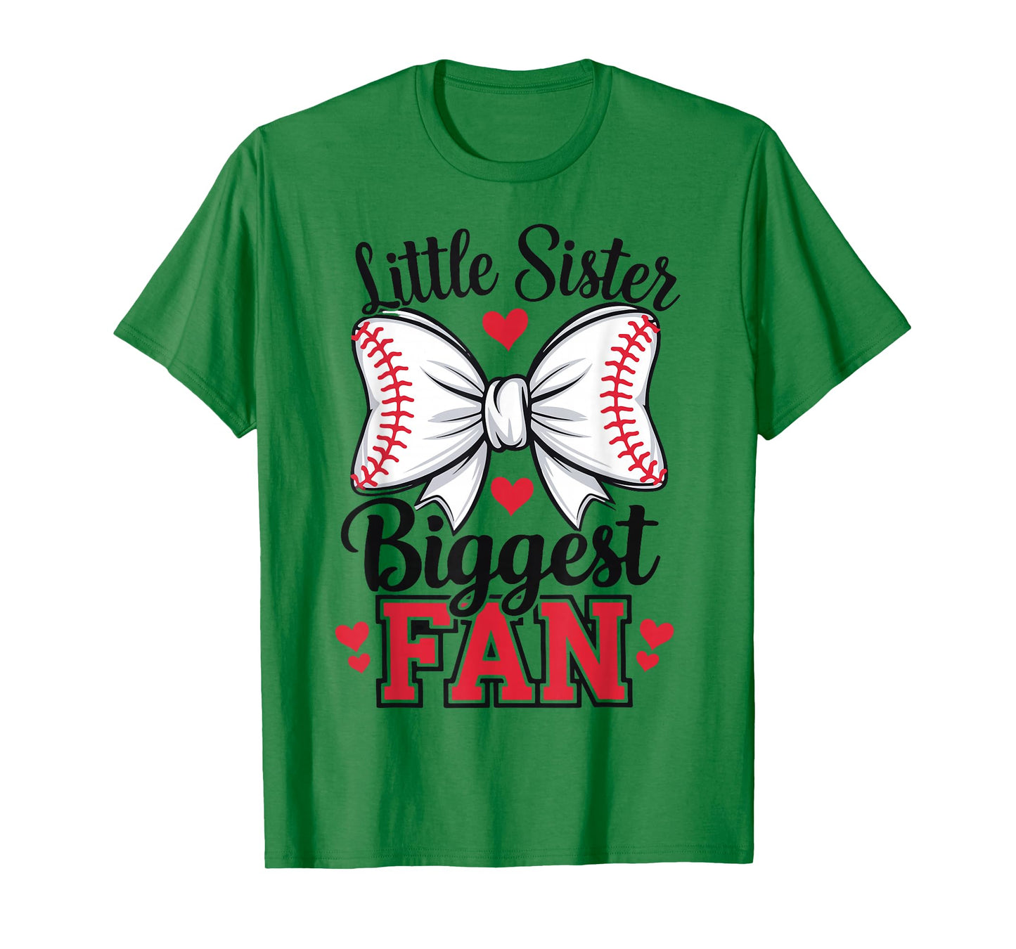 Girl Little Sister Biggest Fans Baseball Game Day Toddler T-Shirt