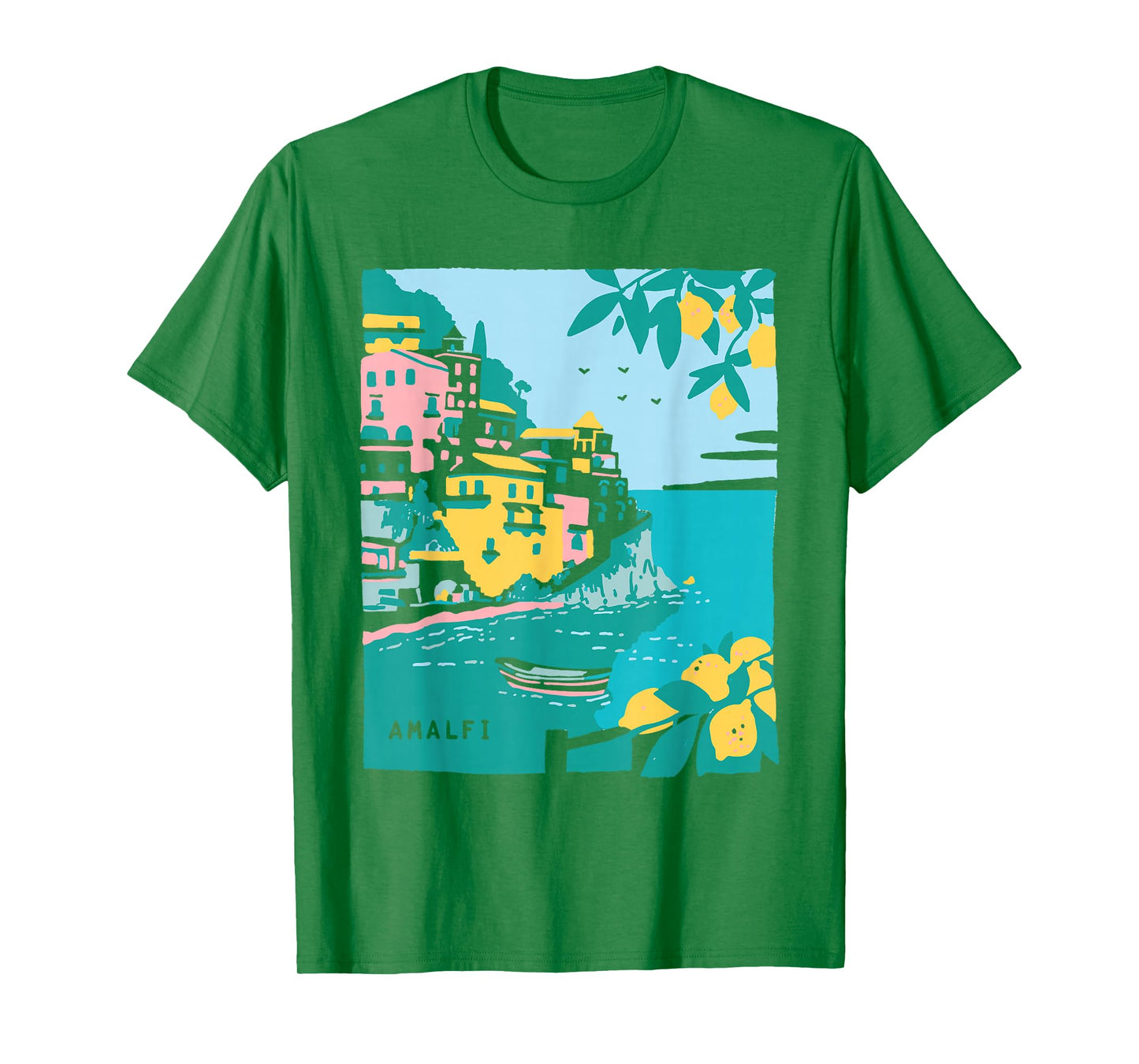 Amalfi Coast Italy Retro Vintage Lemon Travel Souvenir T-Shirt
