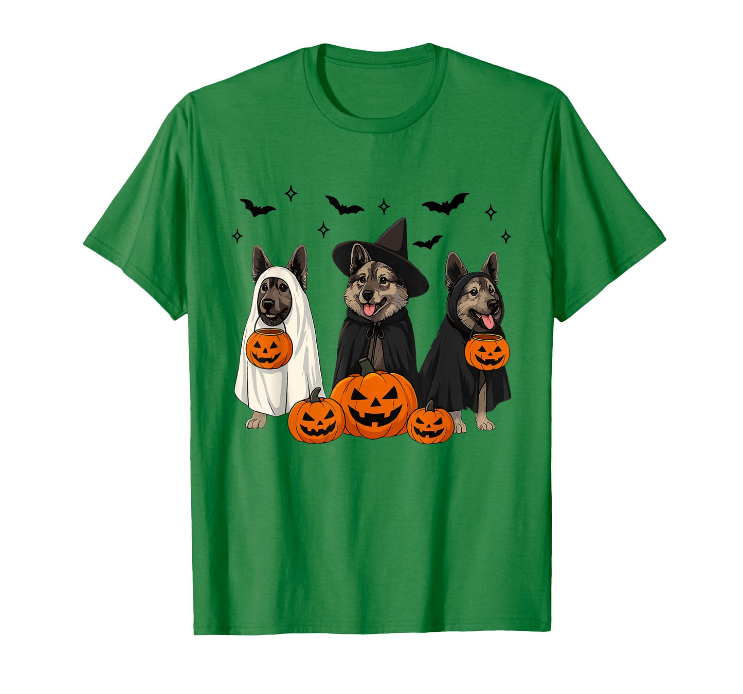 Fall Norwegian Elkhound Halloween Norwegian Elkhound Dog Mom T-Shirt