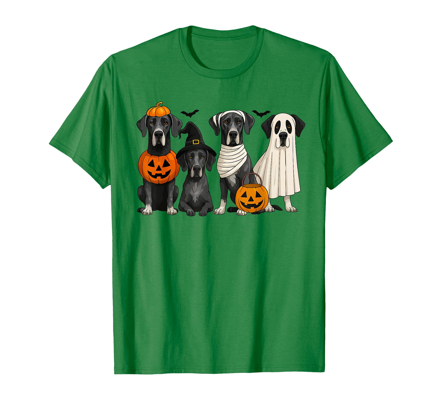 Great Dane Lover Dog Mom Halloween Vibes Spooky Boo Pumpkin T-Shirt