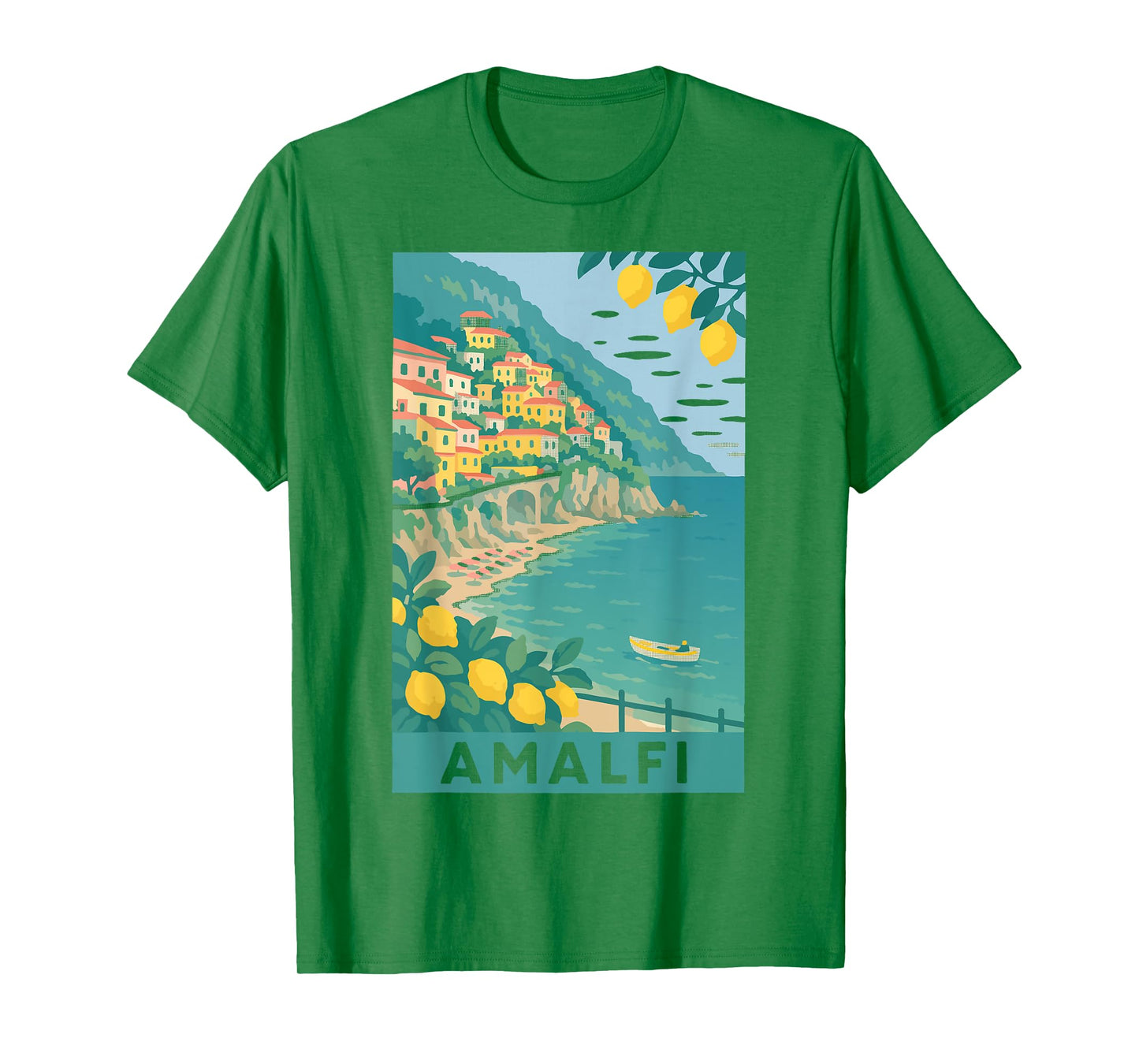 Amalfi Coast Italy Retro Vintage Lemon Travel Souvenir T-Shirt