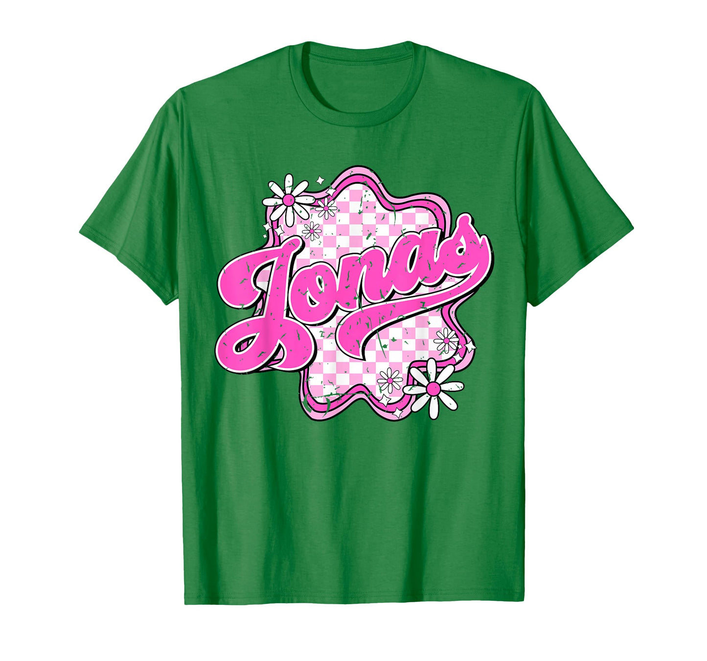 Floral Jonas First Name I Love Jonas Groovy 80's Vintage T-Shirt