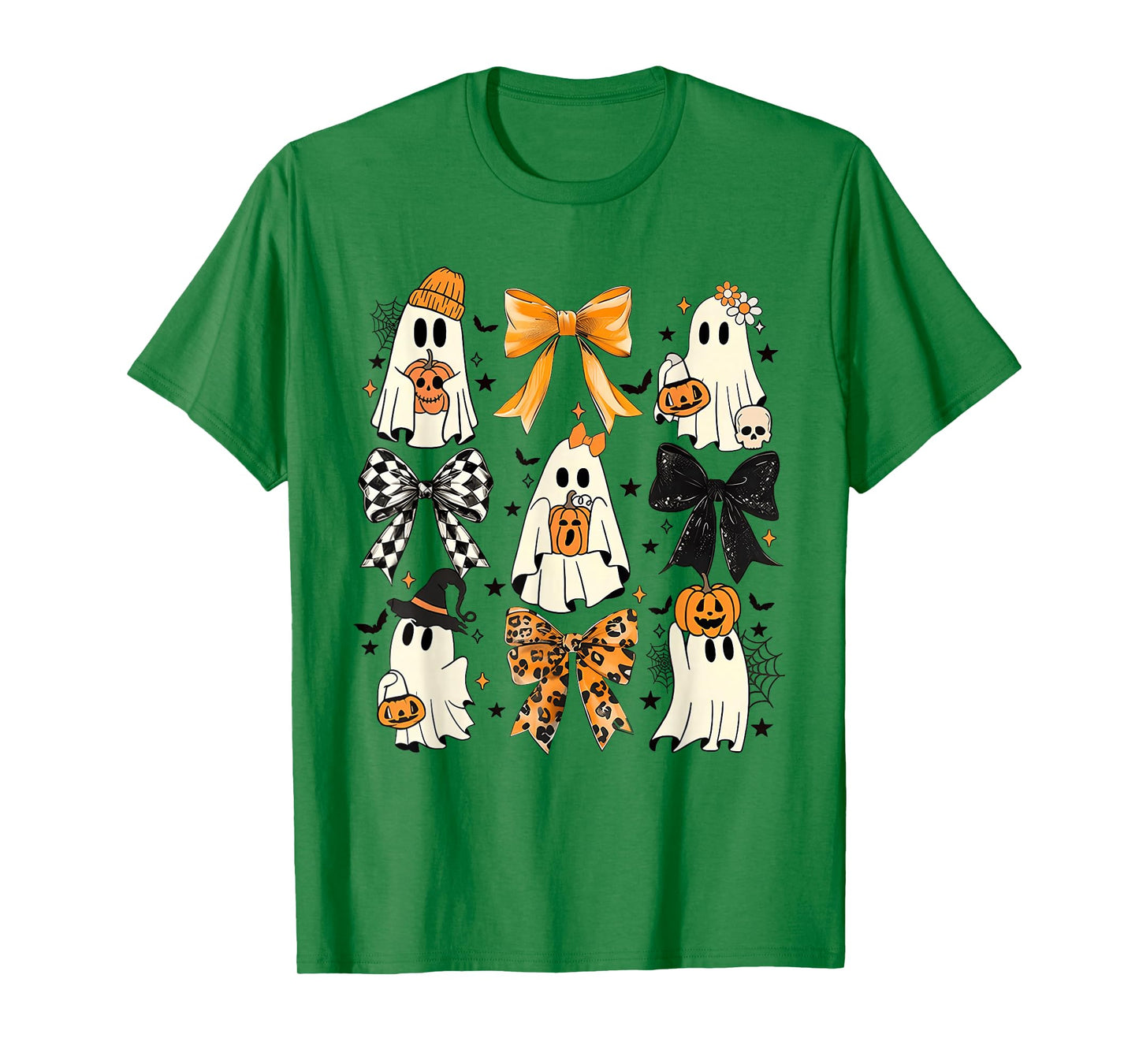 Coquette Bow Boo Witch Halloween Spooky Season Womens Girls T-Shirt