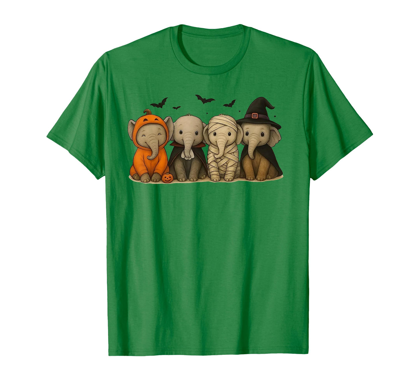 Elephant Halloween Mummy Witch T-Shirt