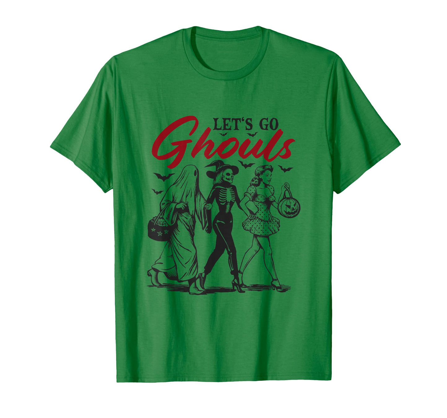 Let’s Go Ghouls Retro Halloween Party Design T-Shirt