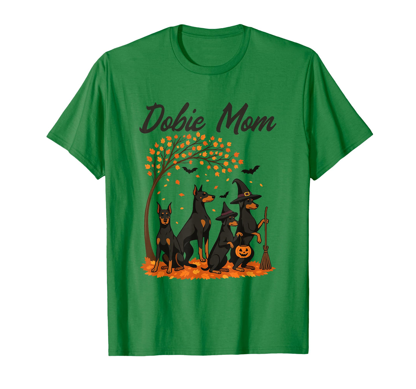 Dobie Mom Halloween Costume Fall Doberman Design for Women T-Shirt