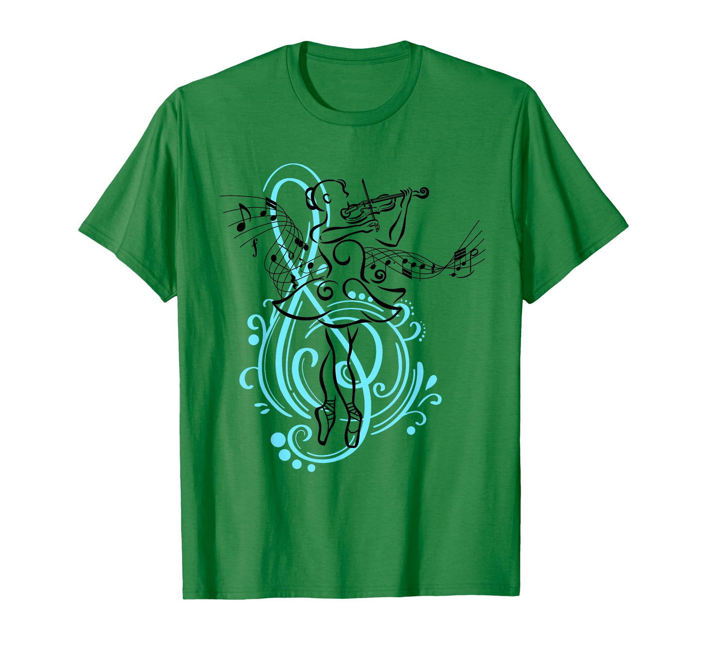 Girl Playing Violin Music, and Ballet Violinist Ballerina T-Shirt