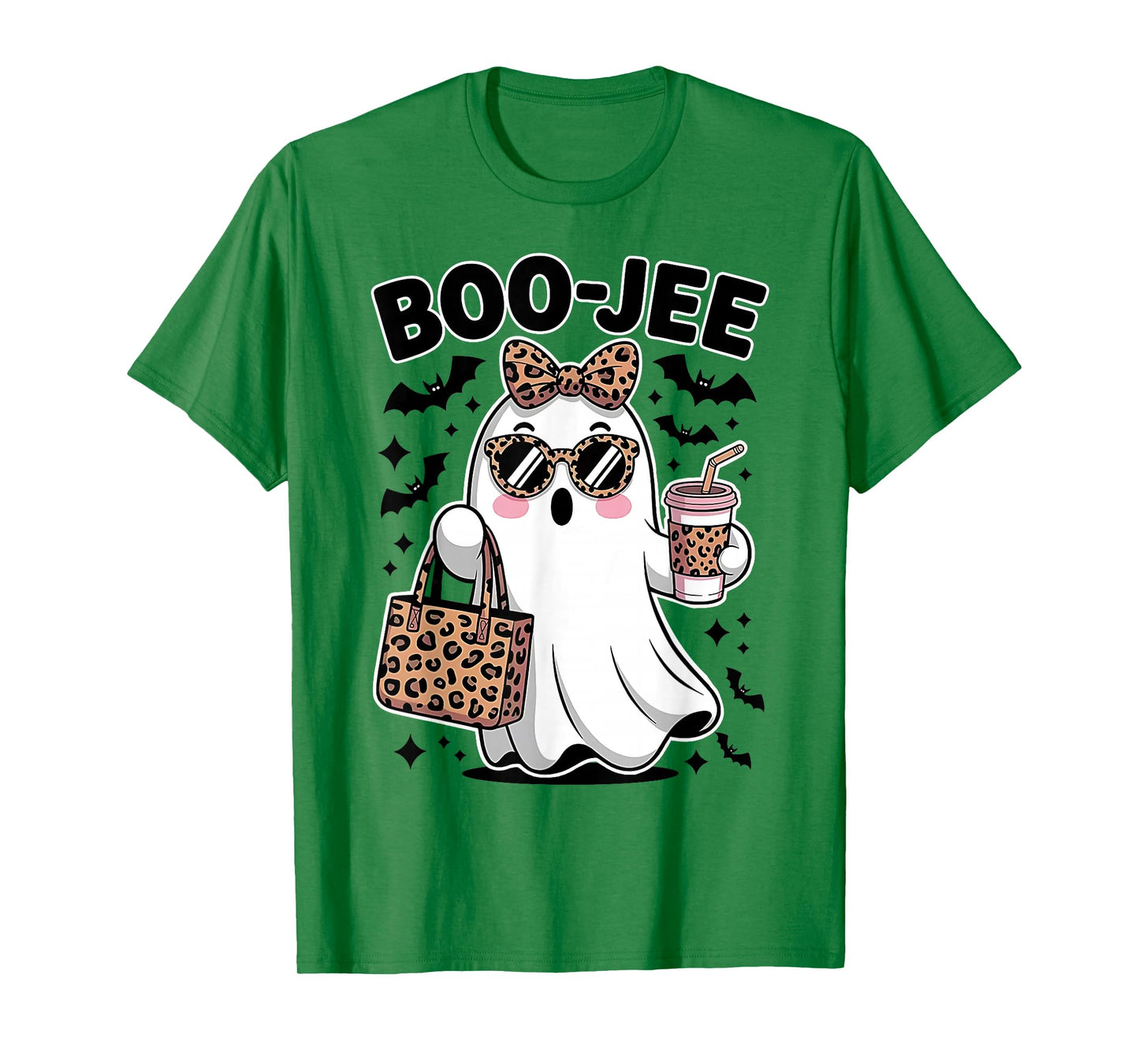 Cute Coquette Boo JEE Ghost Halloween Costumes Womens Girls T-Shirt