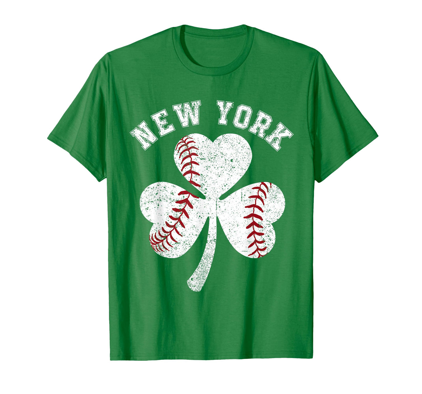 Vintage Irish Shamrock New York Baseball St Patrick's Day T-Shirt
