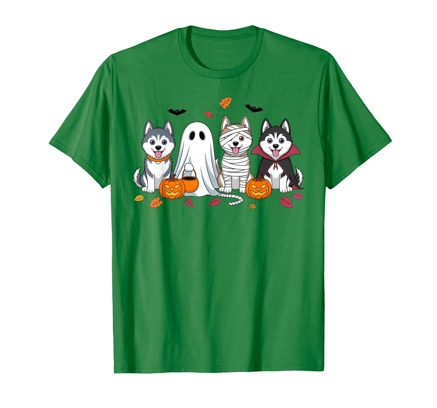 Husky Ghost Dogs Cute Husky Dressed As Ghost Halloween Dog T-Shirt