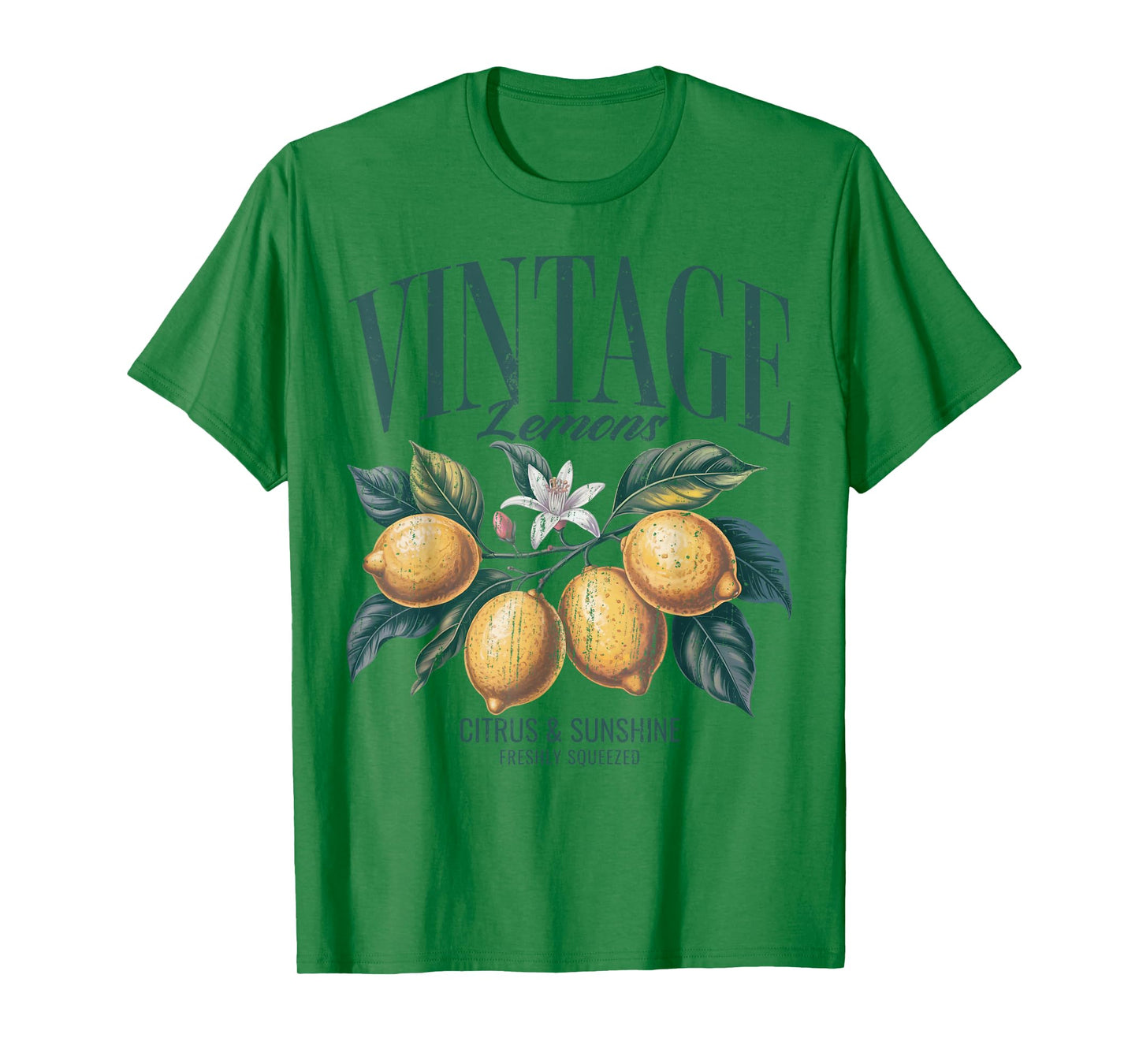 Vintage Lemon Print Women Men Chic Retro Fruit Lover Graphic T-Shirt