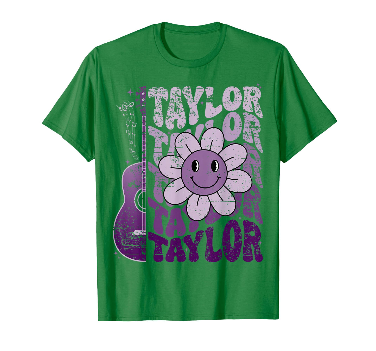 Taylor First Name I Love Taylor Girl Groovy 80's Vintage T-Shirt