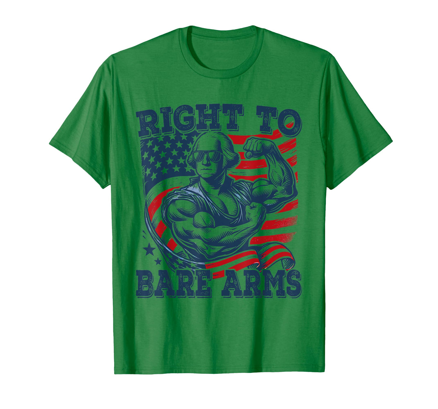 Right To Bare Arms Funny 4th of July Patriotic Workout Women Men T-Shirt