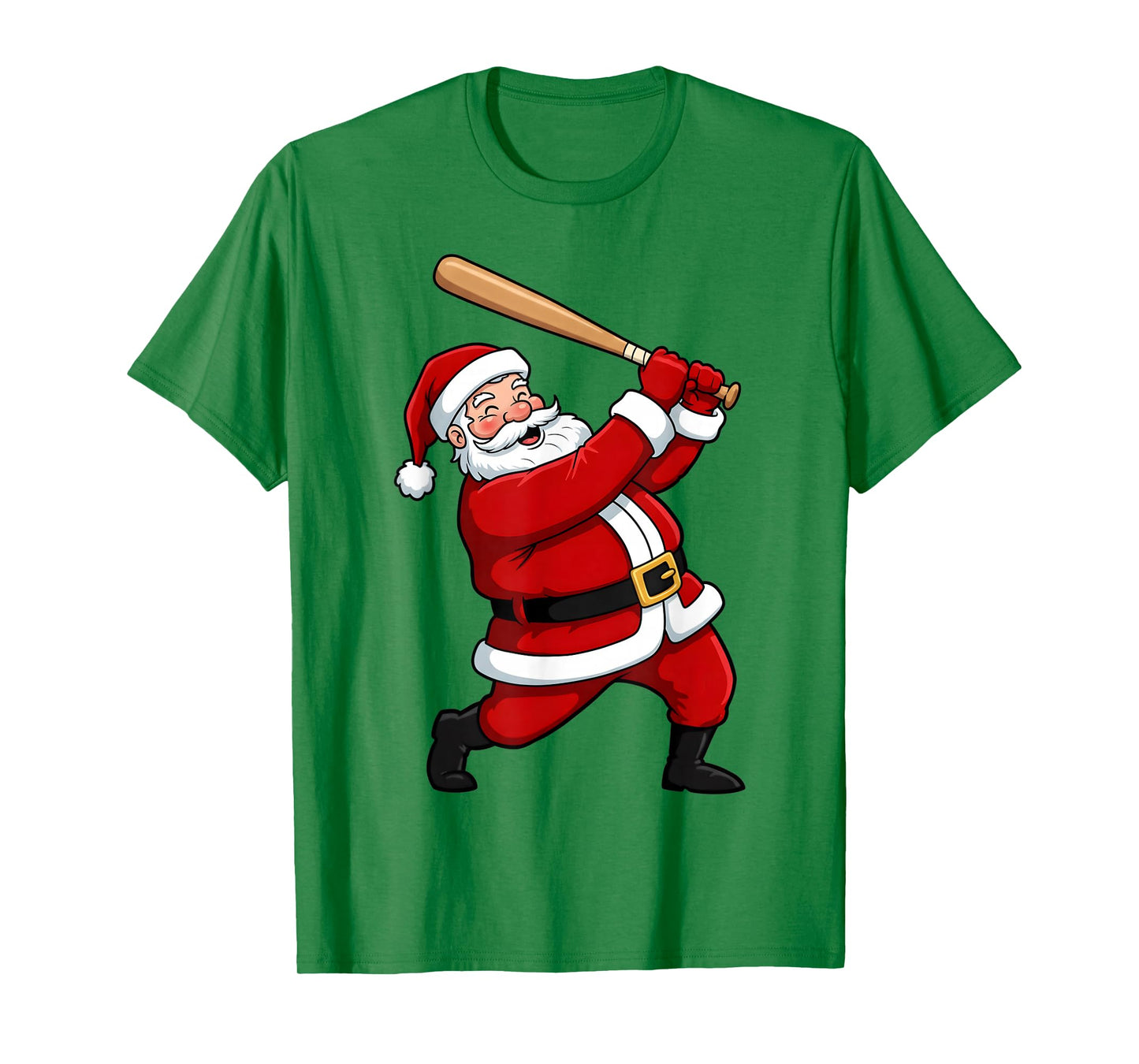 Christmas Baseball Batter Santa Xmas Sport Player Boys Kids T-Shirt